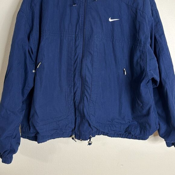 Vtg 90s Nike ladies windbreaker zip up jacket with pocket size large oversized - Picture 3 of 11